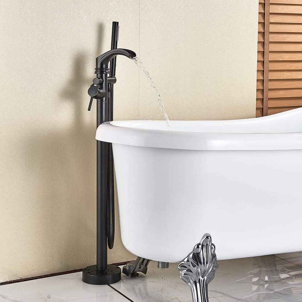 1 Hole Oil Rubbed Bathtub Shower Faucet Oil Rubbed Bronze Brass-Ceramic