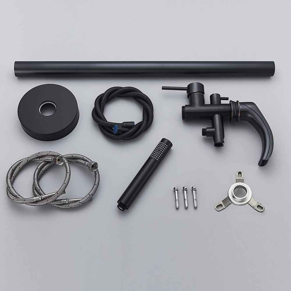 1 Hole Oil Rubbed Bathtub Shower Faucet Oil Rubbed Bronze Brass-Ceramic
