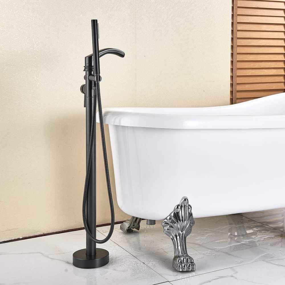 1 Hole Oil Rubbed Bathtub Shower Faucet Oil Rubbed Bronze Brass-Ceramic