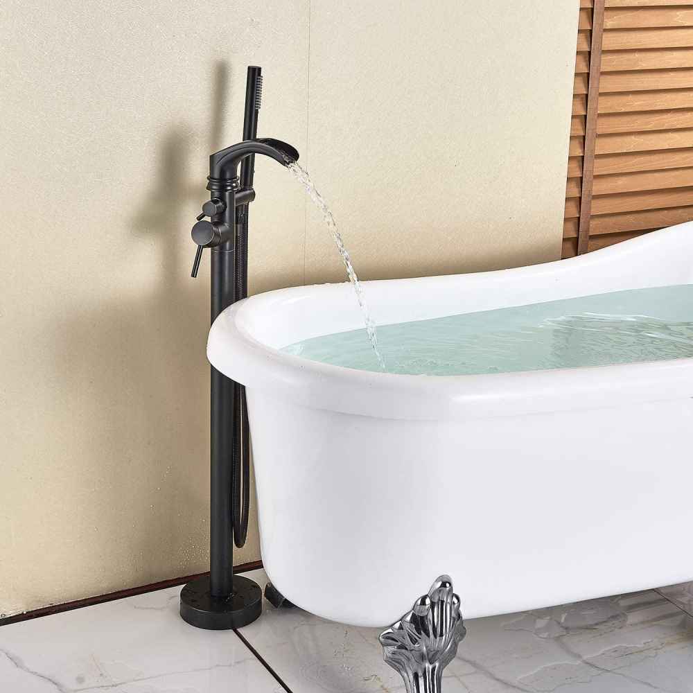 1 Hole Oil Rubbed Bathtub Shower Faucet Oil Rubbed Bronze Brass-Ceramic