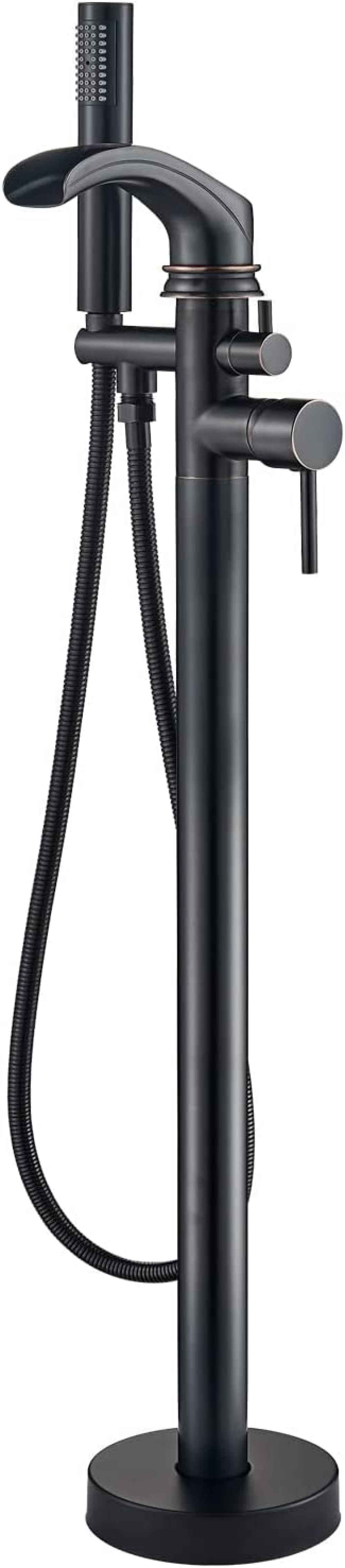 1 Hole  Oil Rubbed Bathtub Shower Faucet Oil Rubbed Bronze Brass-Ceramic