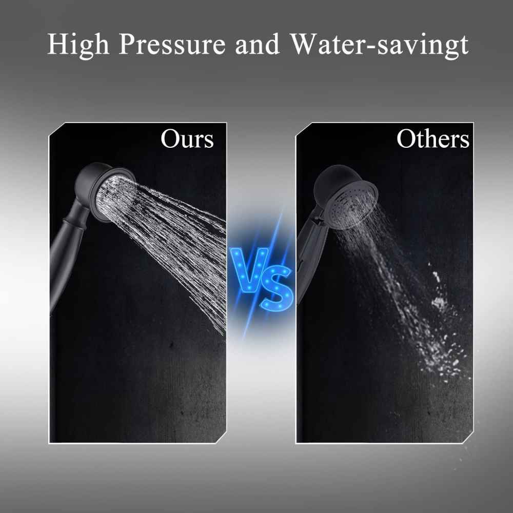 1 Hole Matte Bathtub Shower Faucet Black Brass-Ceramic