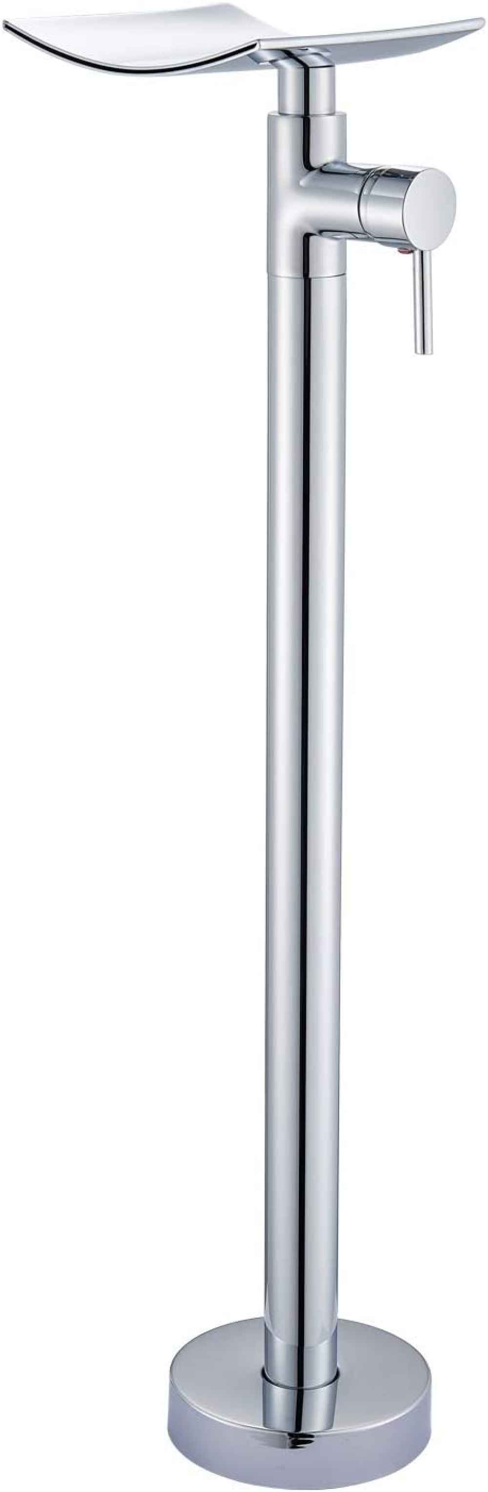 1 Hole  Polished Bathtub Shower Faucet Chrome Brass
