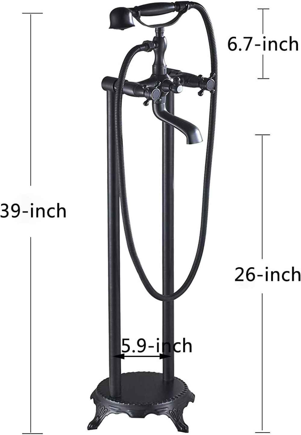 2 Hole Oil Rubbed Bathtub Shower Faucet Oil Rubbed Bronze Brass