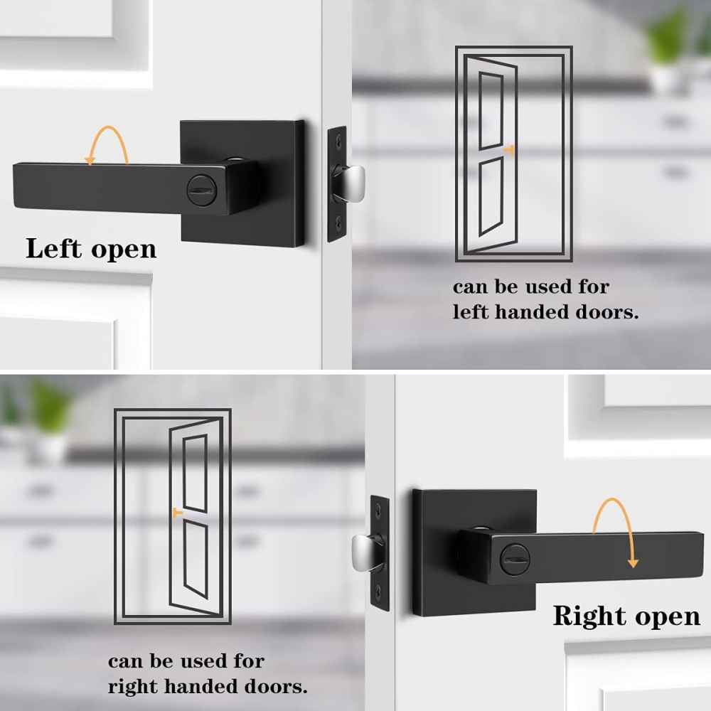 5-in. x 0.03-in. Zinc Alloy Door Lock In Black