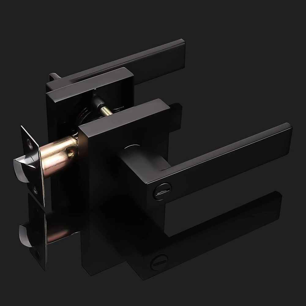 5-in. x 0.03-in. Zinc Alloy Door Lock In Black