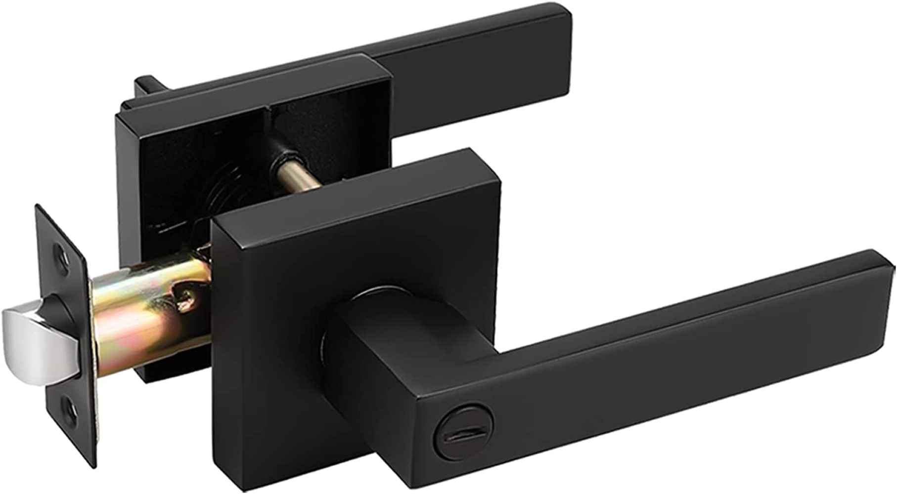 5-in. x 0.03-in. Zinc Alloy Door Door Lock In Black