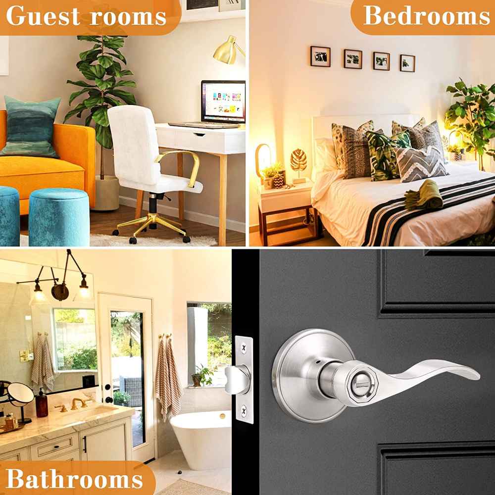 5-in. x 0.03-in. Zinc Alloy Door Lock In Satin Nickel