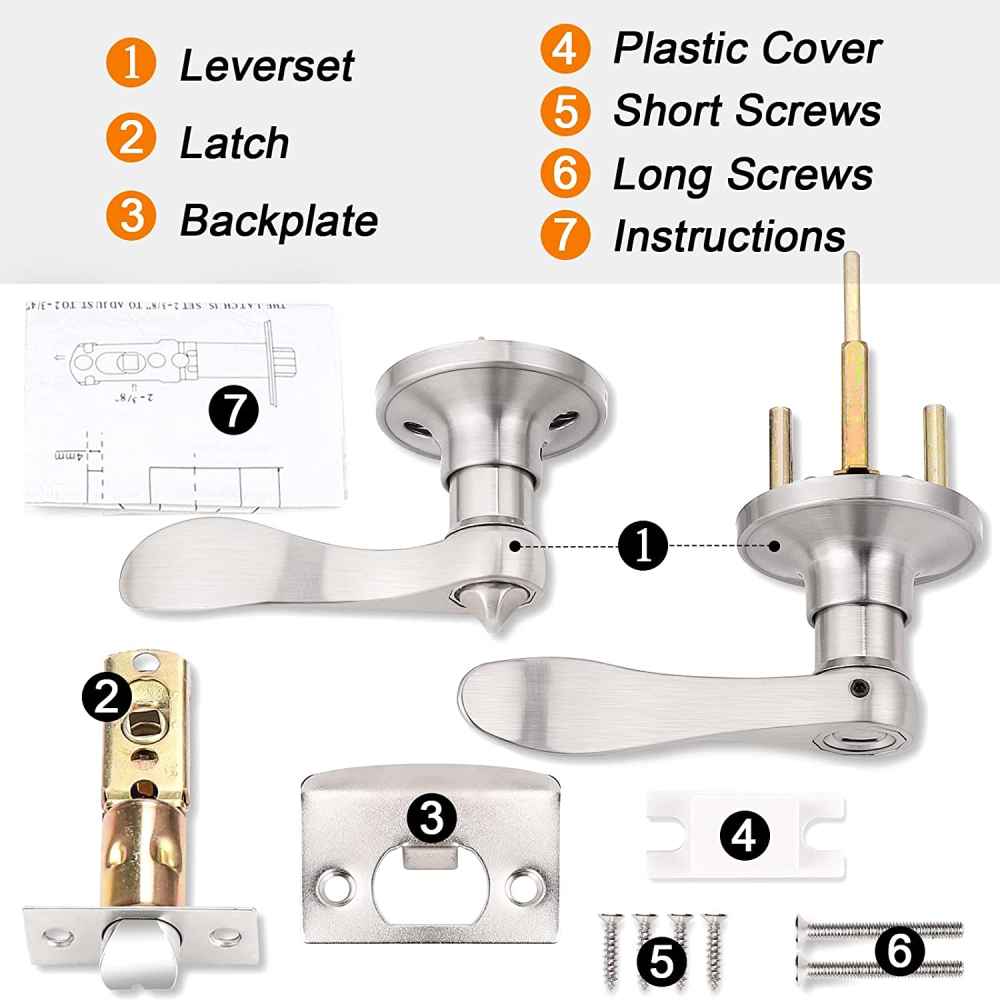 5-in. x 0.03-in. Zinc Alloy Door Lock In Satin Nickel