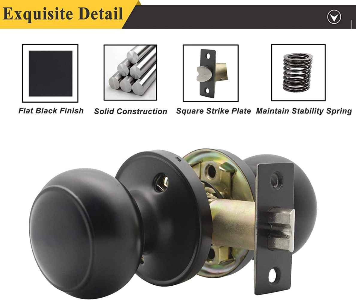 2.5-in. x 0.039-in. Stainless Steel Door Door Lock In Black