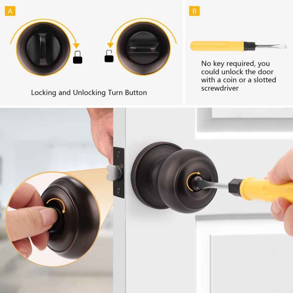 2.5-in. x 1-in. Stainless Steel Door Door Lock In Oil Rubbed Bronze