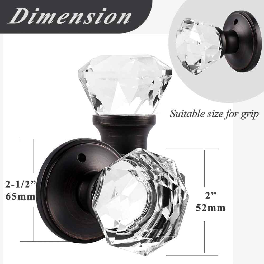 2.5-in. x 0.03-in. Glass-Zinc Alloy Door Door Lock In Oil Rubbed Bronze
