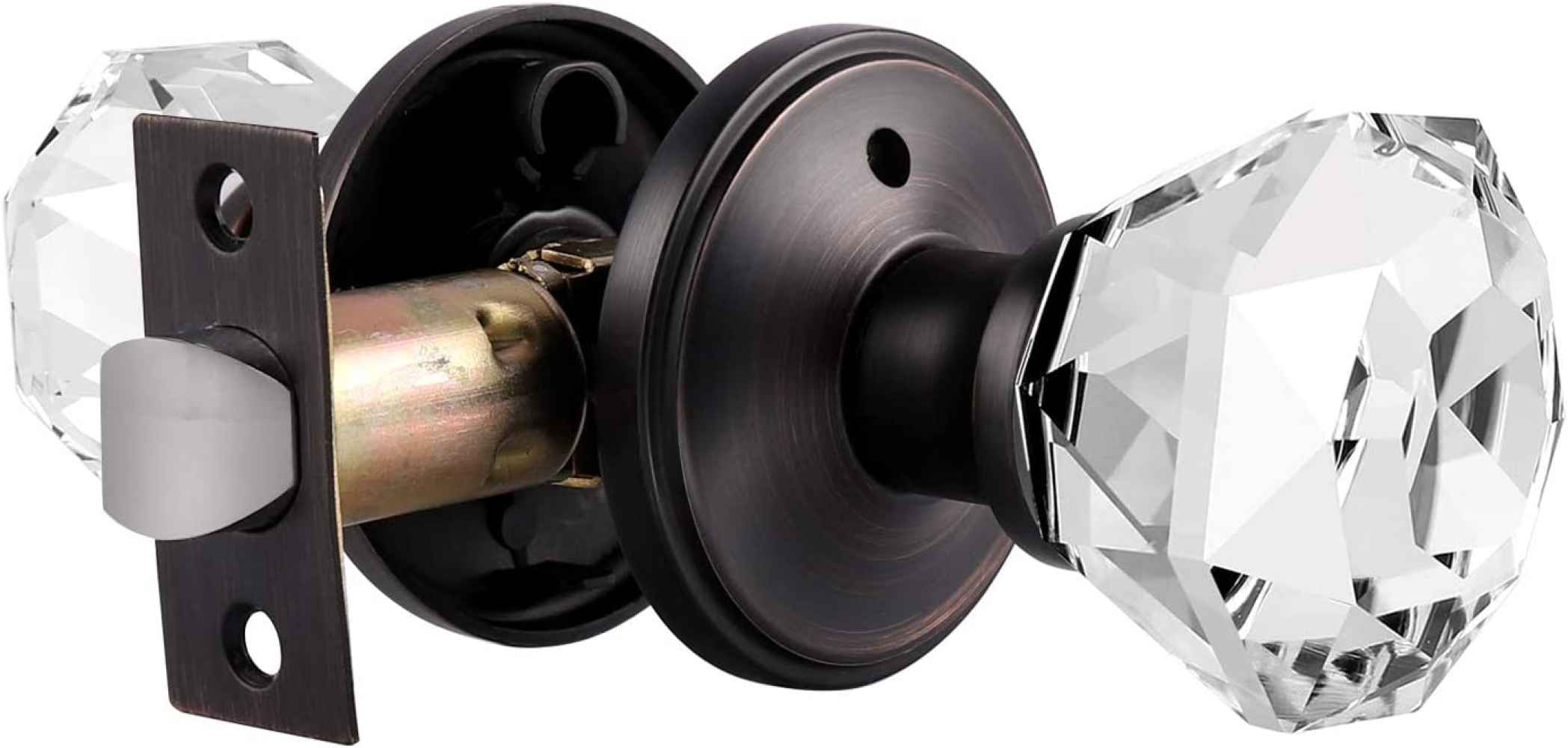 2.5-in. x 0.03-in. Glass-Zinc Alloy Door Door Lock In Oil Rubbed Bronze