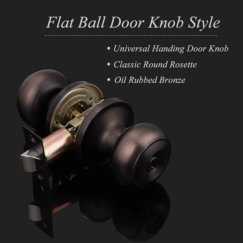 2.5-in. x 0.01-in. Stainless Steel Door Lock In Oil Rubbed Bronze