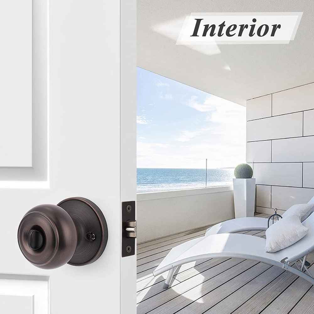2.5-in. x 0.01-in. Stainless Steel Door Lock In Oil Rubbed Bronze