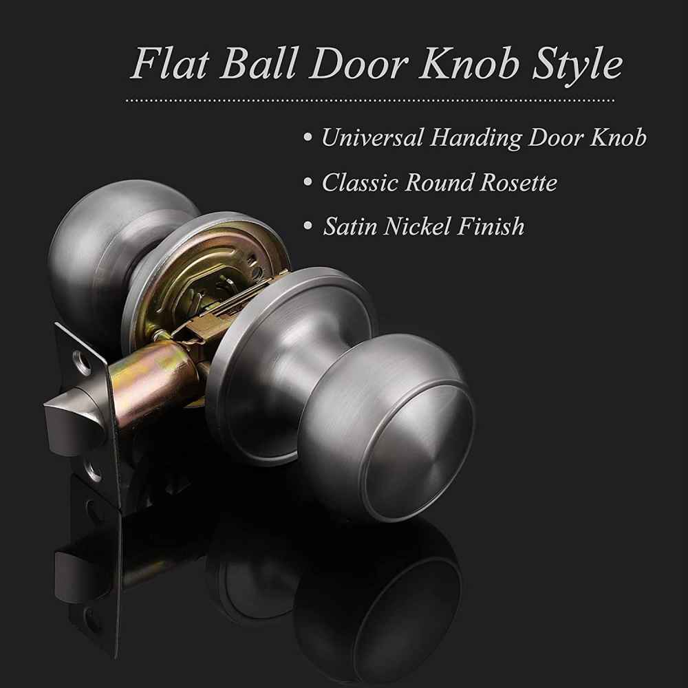 2.6-in. x 0.01-in. Stainless Steel Door Lock In Satin Nickel