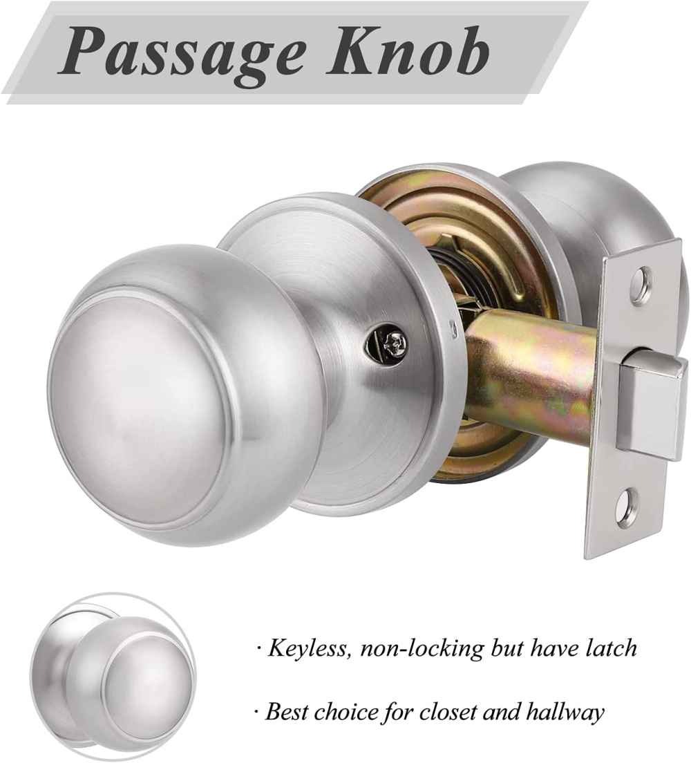 2.6-in. x 0.01-in. Stainless Steel Door Lock In Satin Nickel