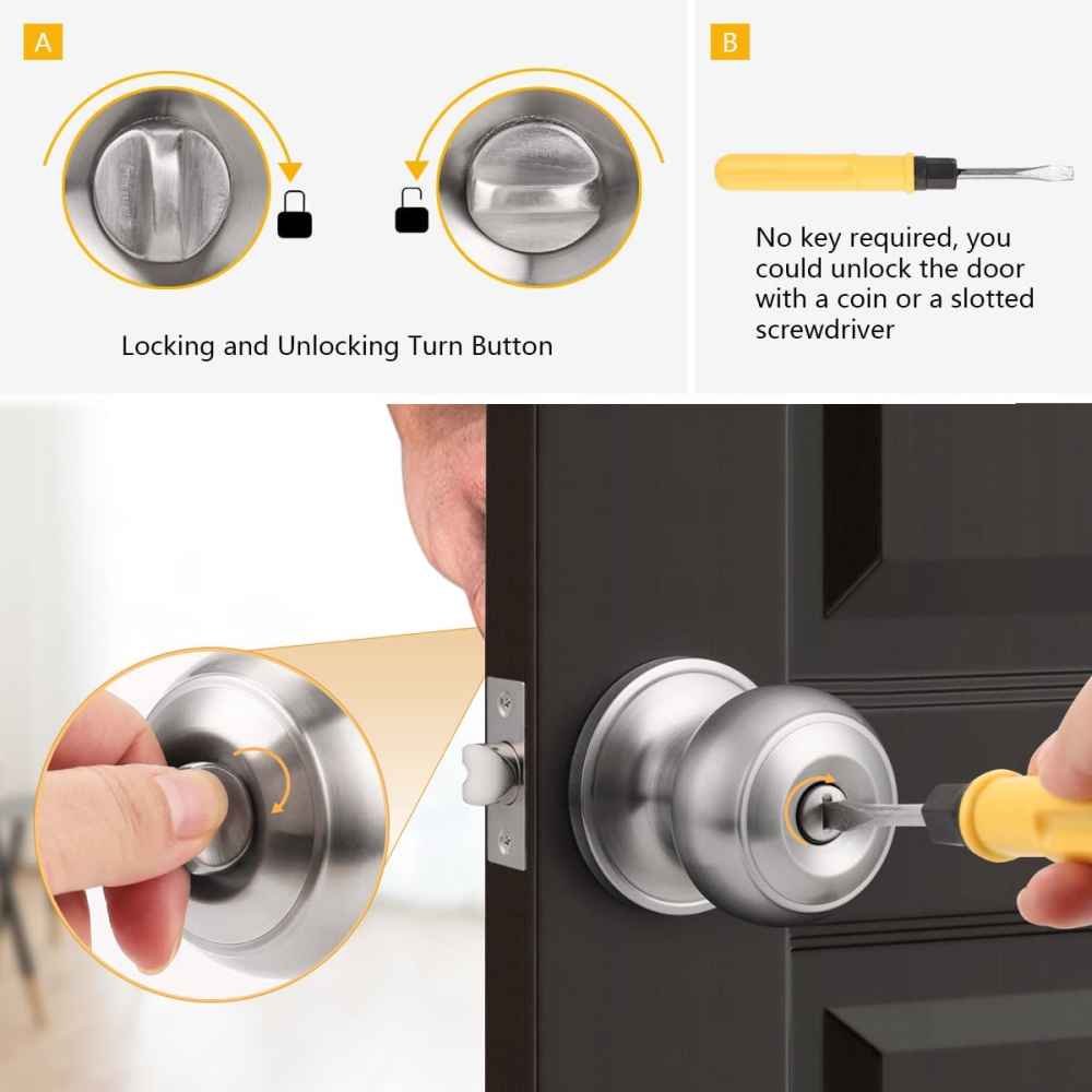 2.5-in. x 0.04-in. Stainless Steel Door Door Lock In Satin Nickel
