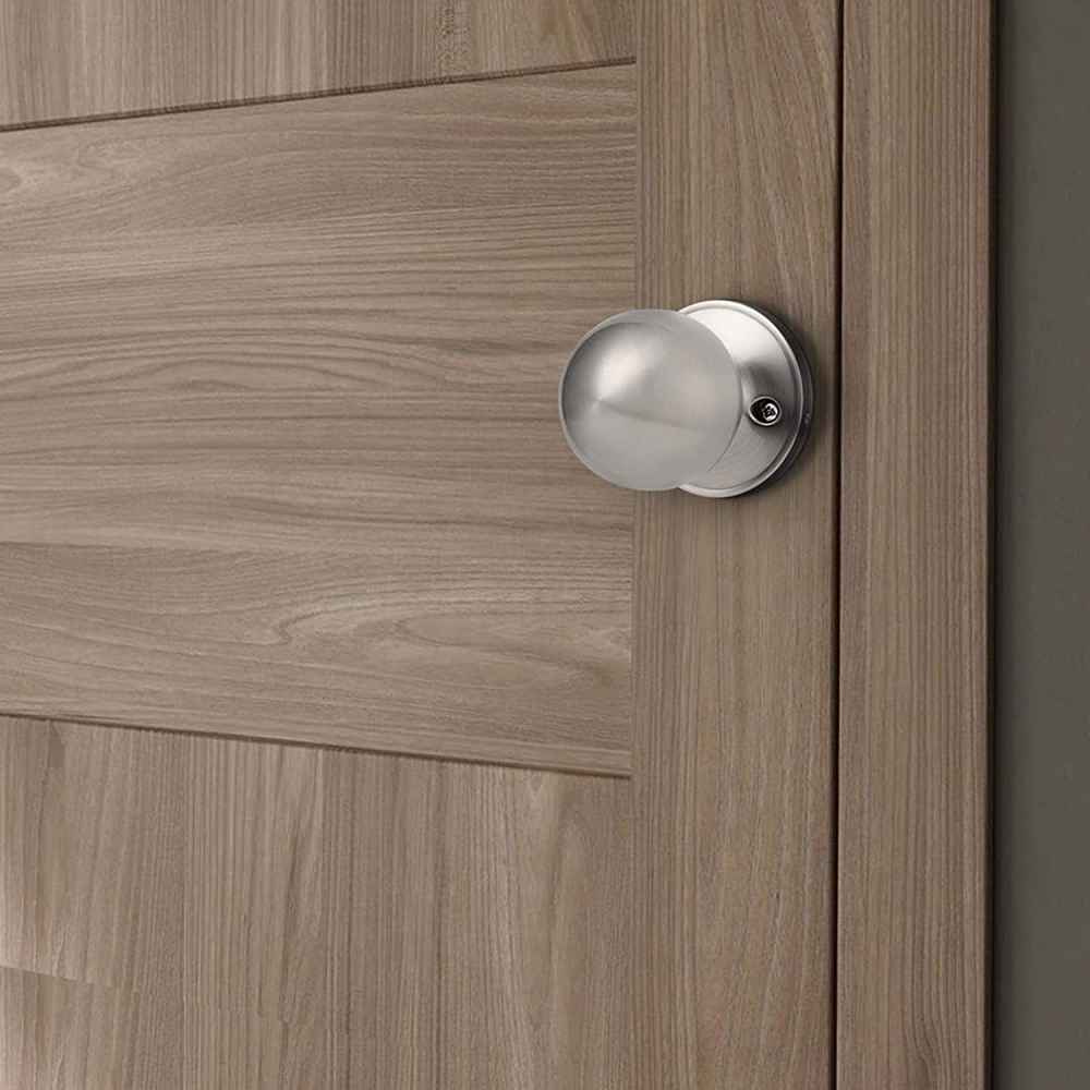 2.05-in. x 0.01-in. Stainless Steel Door Door Knob In Brushed Nickel