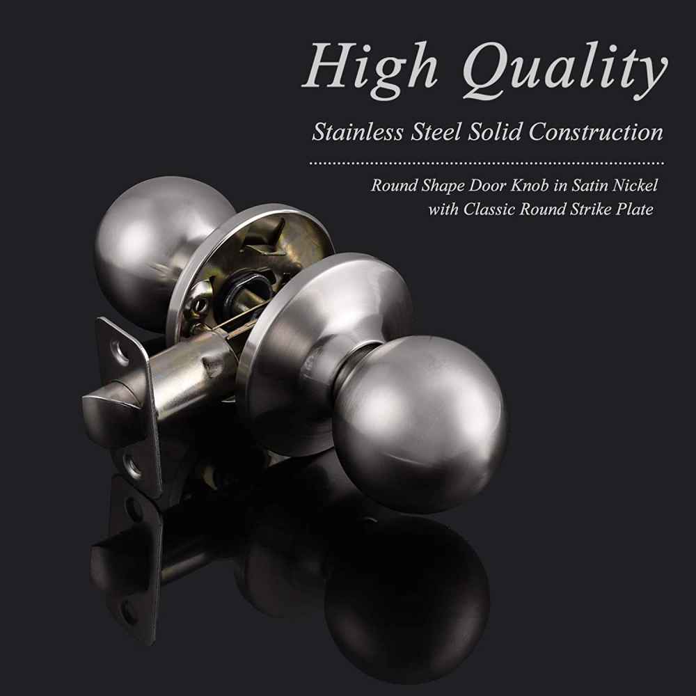 2.5-in. x 0.03-in. Stainless Steel Door Lock In Satin Nickel