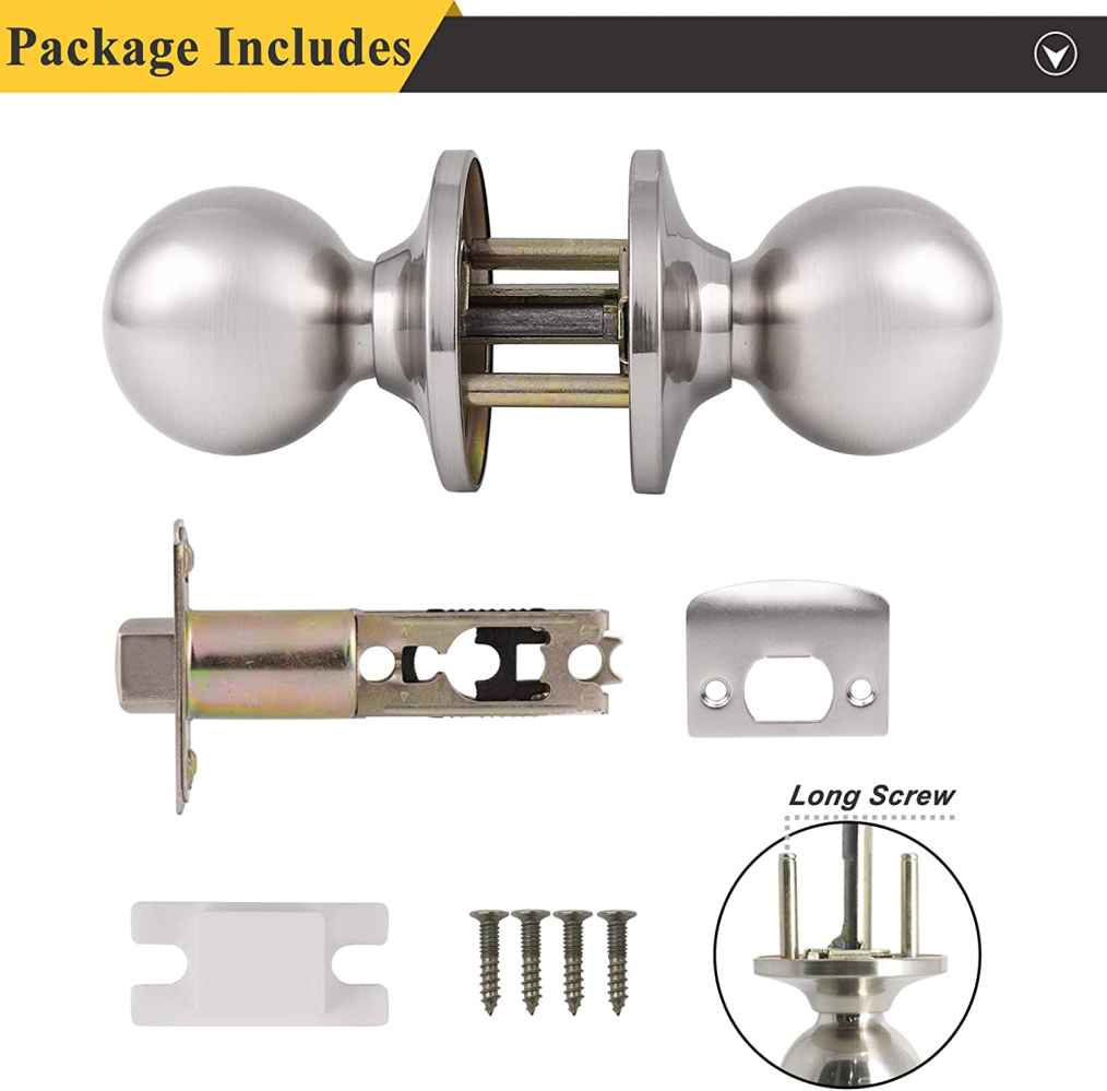 2.5-in. x 0.03-in. Stainless Steel Door Lock In Satin Nickel