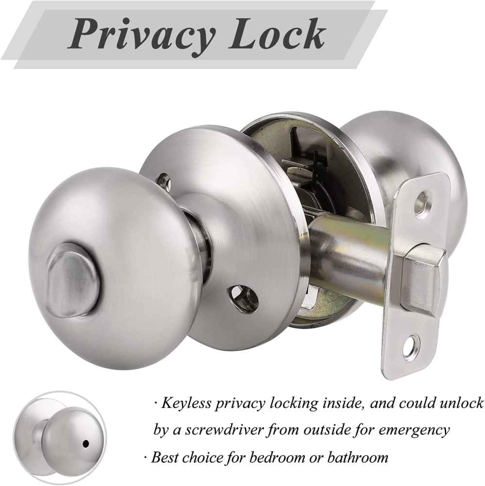 2.5-in. x 0.03-in. Stainless Steel Door Lock In Satin Nickel