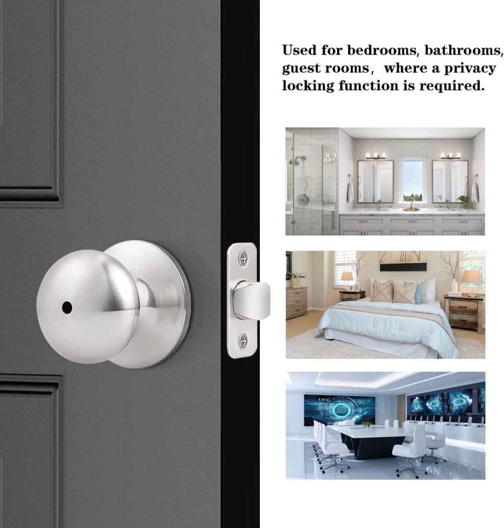 2.5-in. x 0.03-in. Stainless Steel Door Lock In Satin Nickel