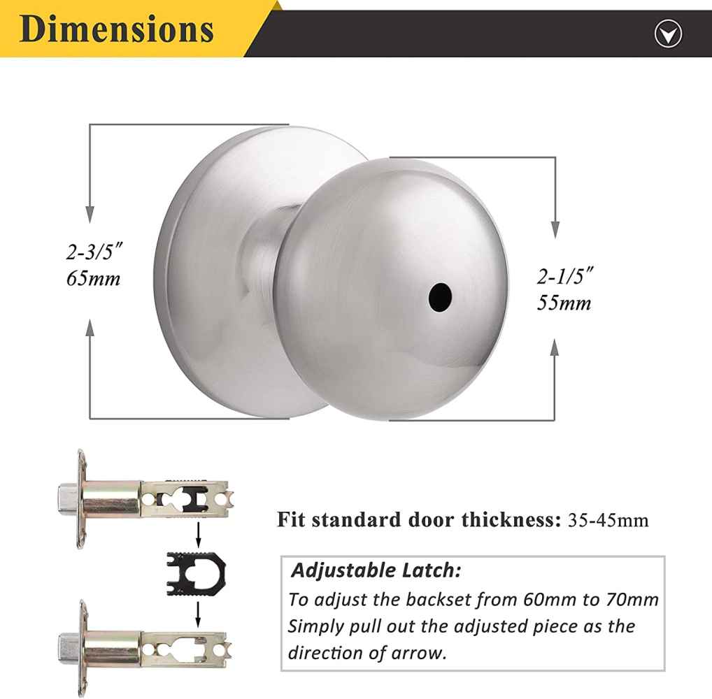 2.5-in. x 0.03-in. Stainless Steel Door Lock In Satin Nickel