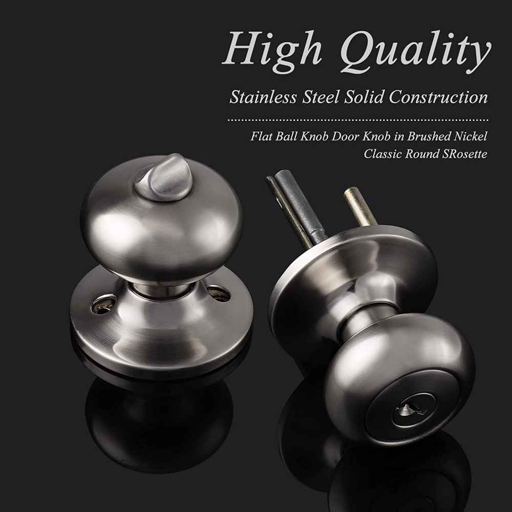 2.5-in. x 0.03-in. Stainless Steel Door Lock In Brushed Nickel