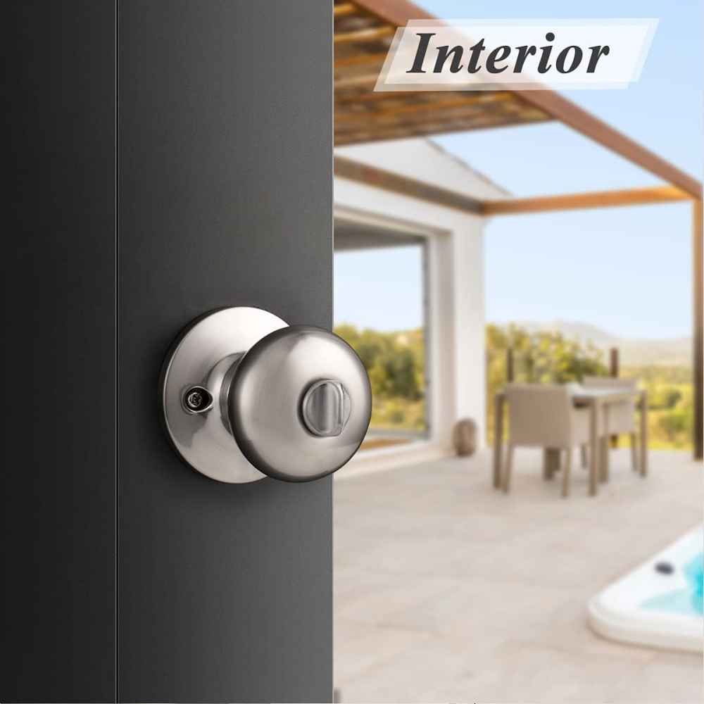 2.5-in. x 0.03-in. Stainless Steel Door Lock In Brushed Nickel