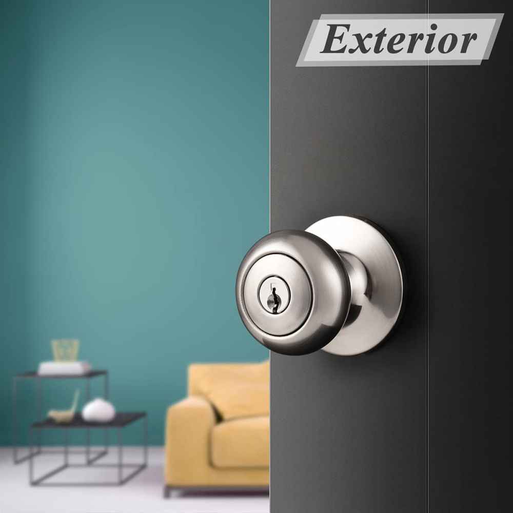 2.5-in. x 0.03-in. Stainless Steel Door Lock In Brushed Nickel