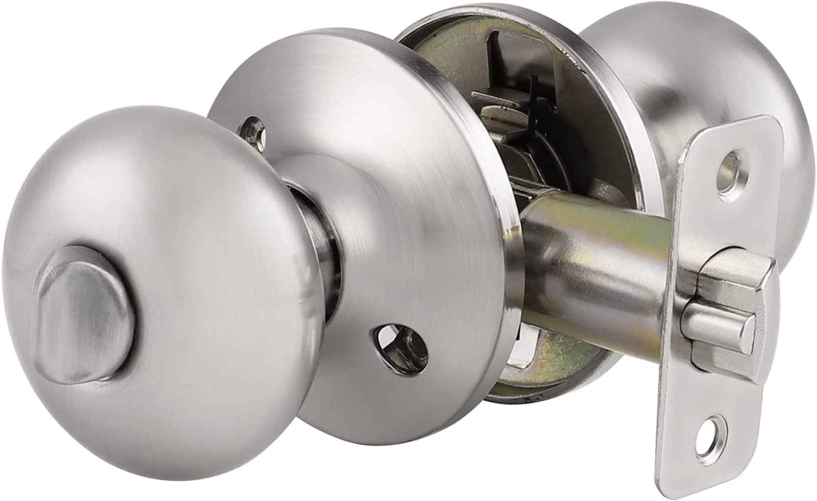 2.5-in. x 0.03-in. Stainless Steel Door Door Lock In Brushed Nickel