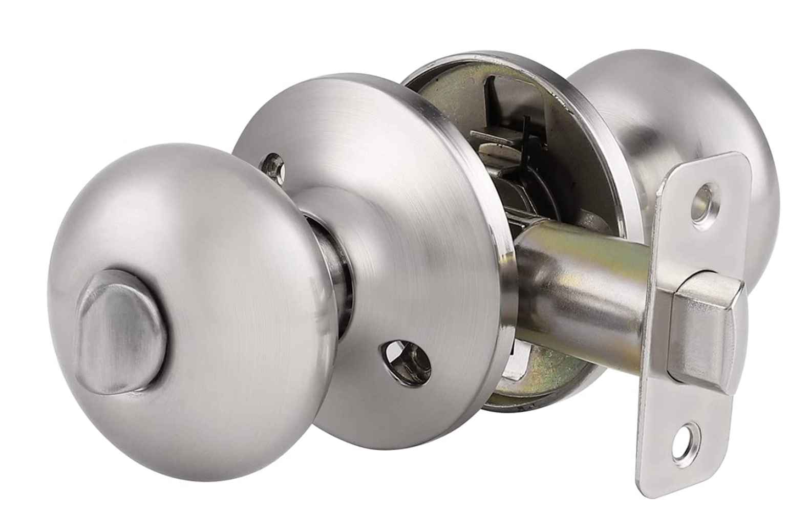 2.6-in. x 0.01-in. Stainless Steel Door Door Lock In Satin Nickel