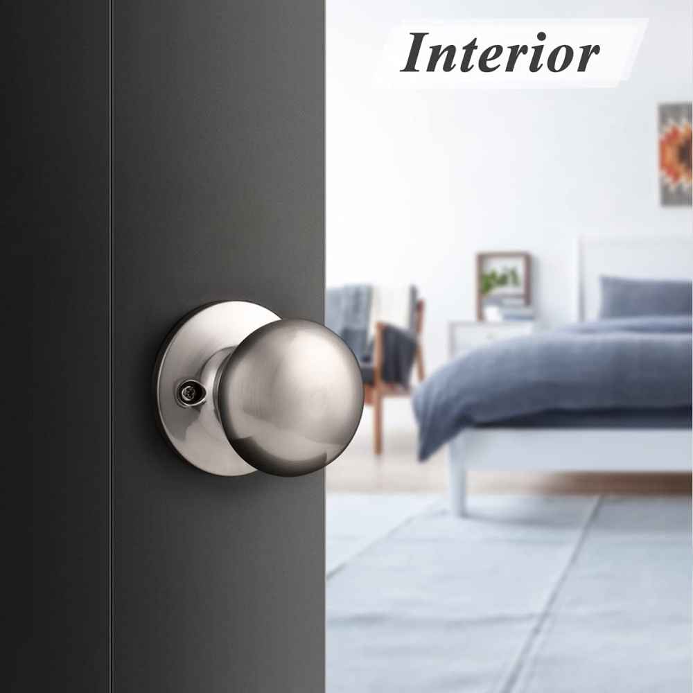 2.6-in. x 0.01-in. Stainless Steel Door Door Lock In Brushed Nickel