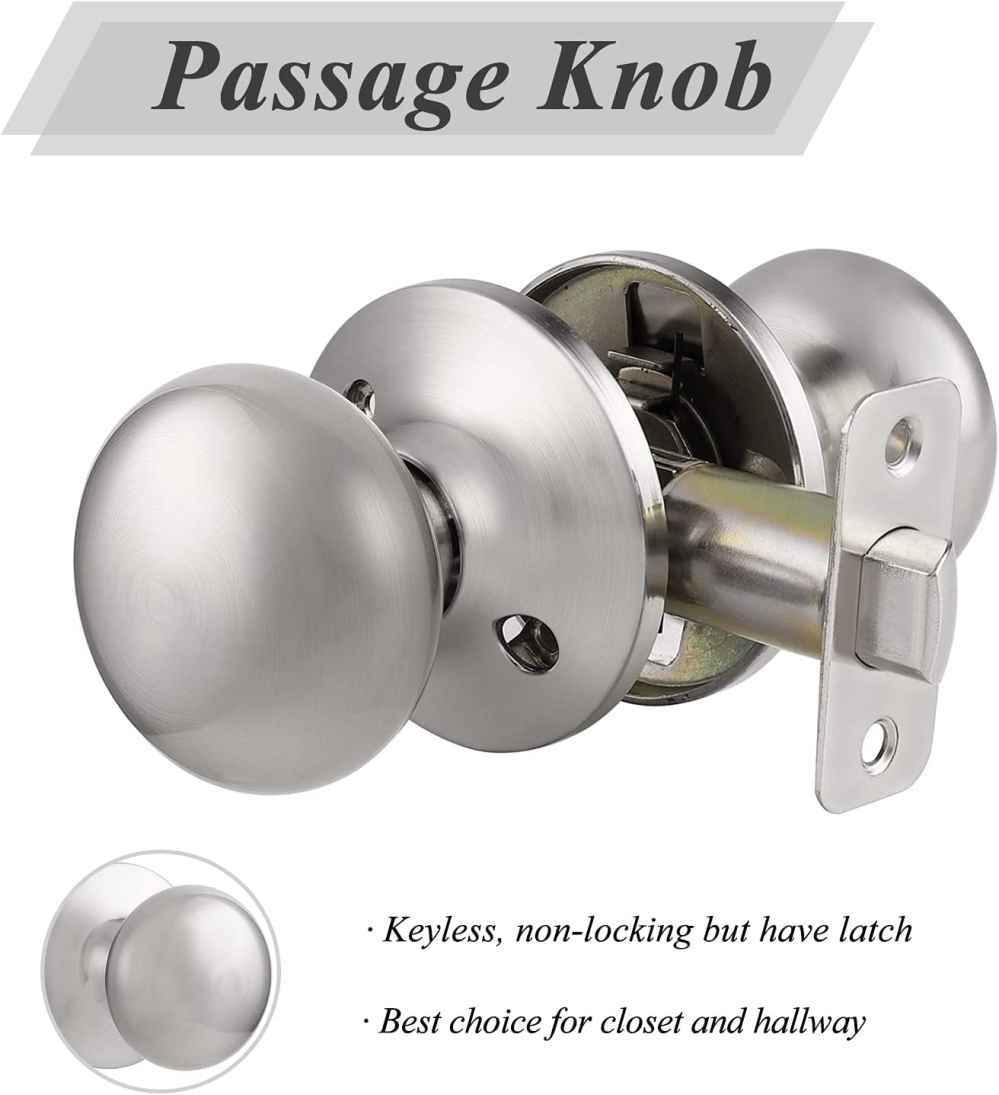 2.6-in. x 0.01-in. Stainless Steel Door Door Lock In Brushed Nickel