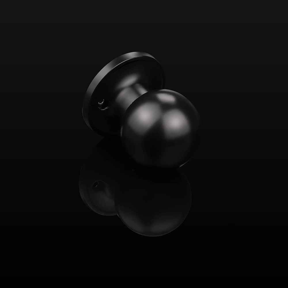 2.75-in. x 0.03-in. Stainless Steel Door Door Knob In Black