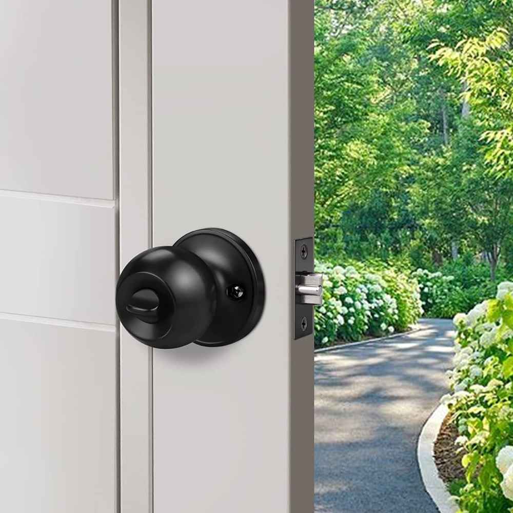 3-in. x 0.03-in. Stainless Steel Door Lock In Black