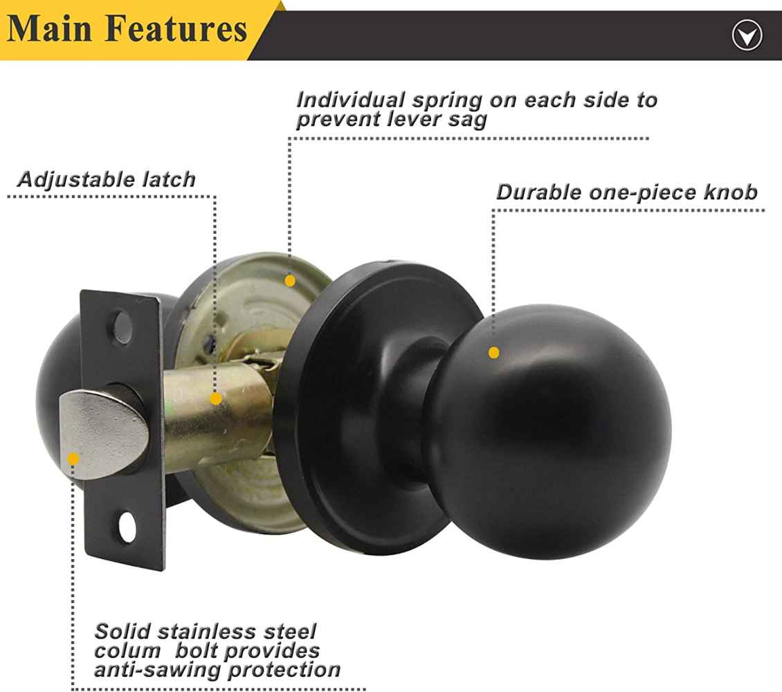 3-in. x 0.04-in. Stainless Steel Door Door Lock In Black