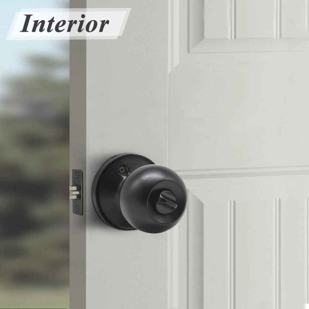 2.6-in. x 0.01-in. Stainless Steel Door Lock In Black