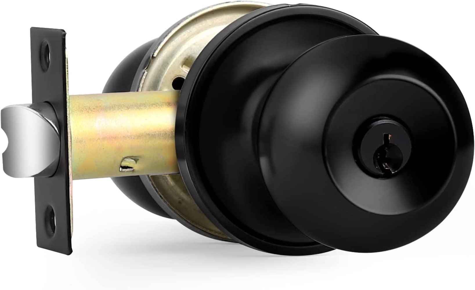 2.6-in. x 0.01-in. Stainless Steel Door Door Lock In Black