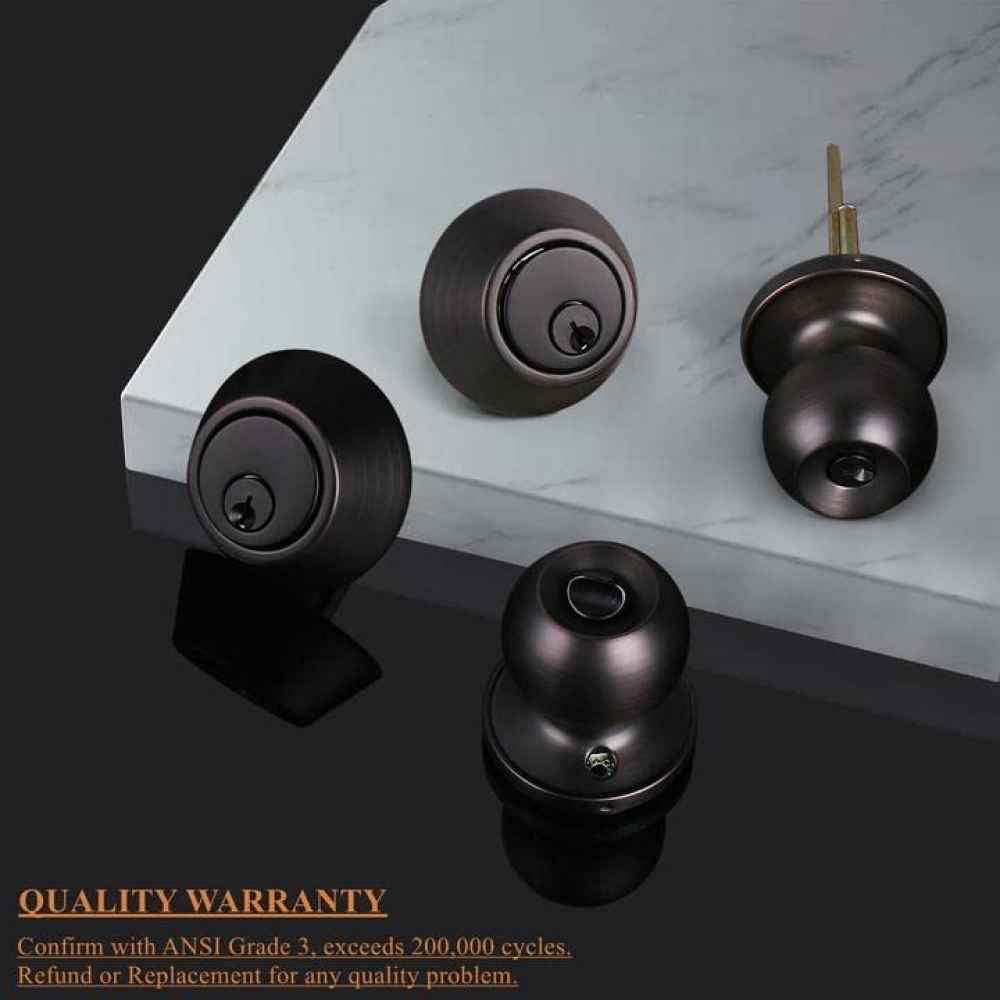 2.6-in. x 0.04-in. Stainless Steel Door Lock In Oil Rubbed Bronze
