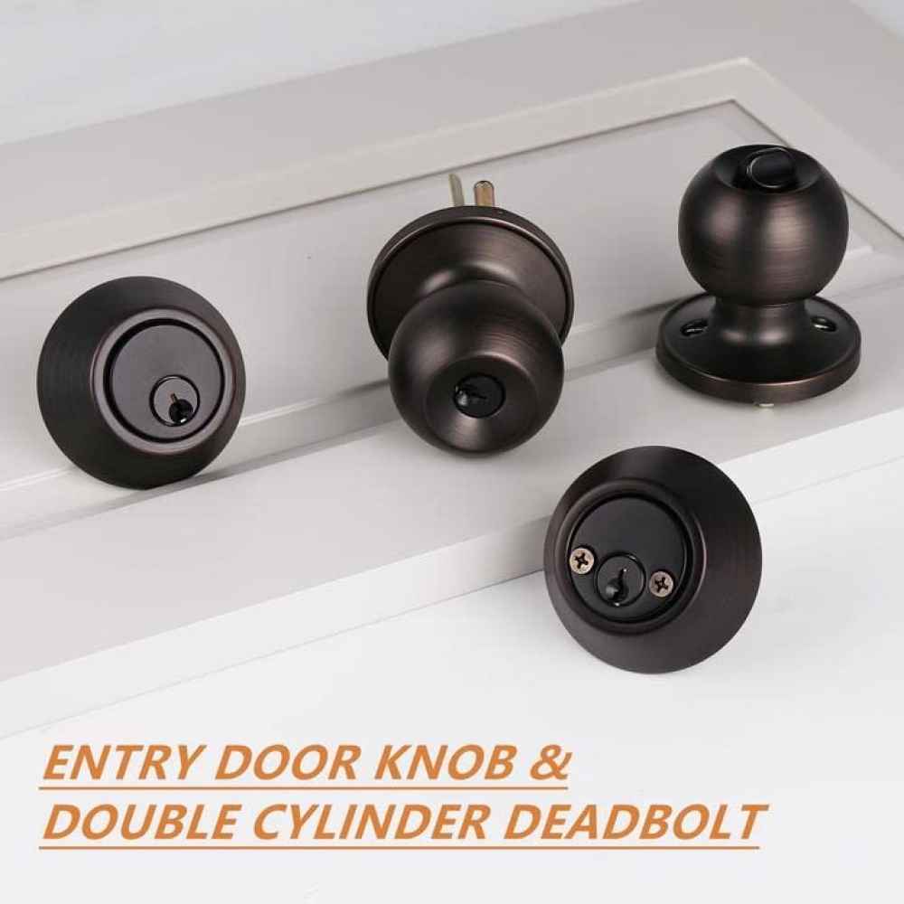 2.6-in. x 0.04-in. Stainless Steel Door Lock In Oil Rubbed Bronze