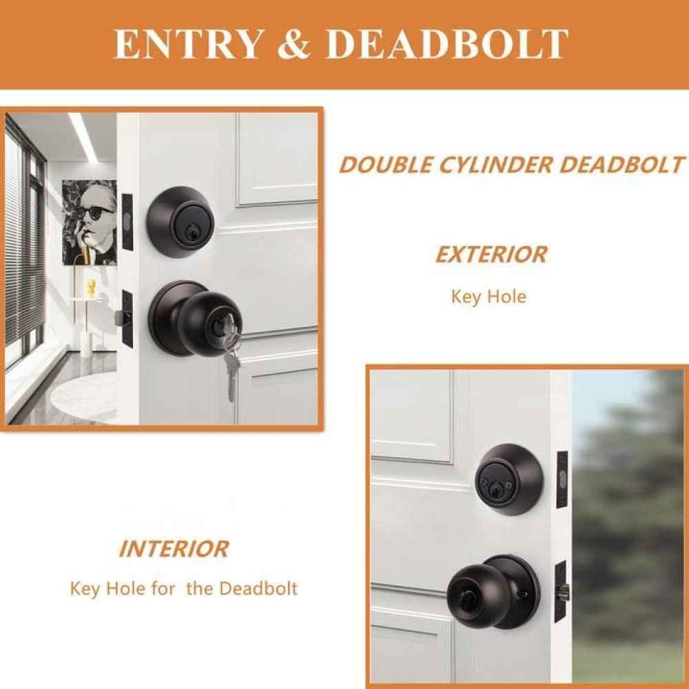 2.6-in. x 0.04-in. Stainless Steel Door Lock In Oil Rubbed Bronze