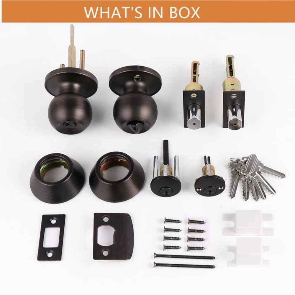 2.6-in. x 0.04-in. Stainless Steel Door Lock In Oil Rubbed Bronze