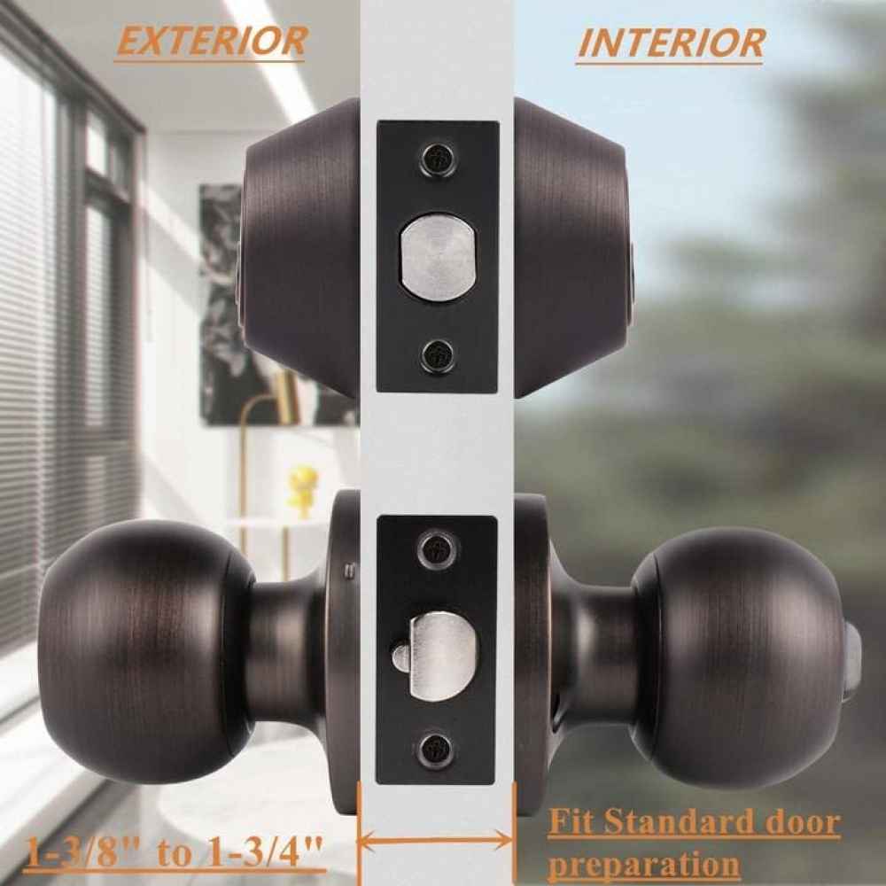 2.6-in. x 0.04-in. Stainless Steel Door Lock In Oil Rubbed Bronze
