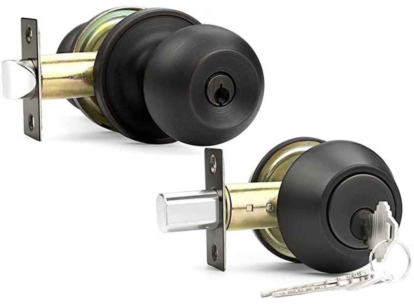 2.6-in. x 0.04-in. Stainless Steel Door Door Lock In Oil Rubbed Bronze