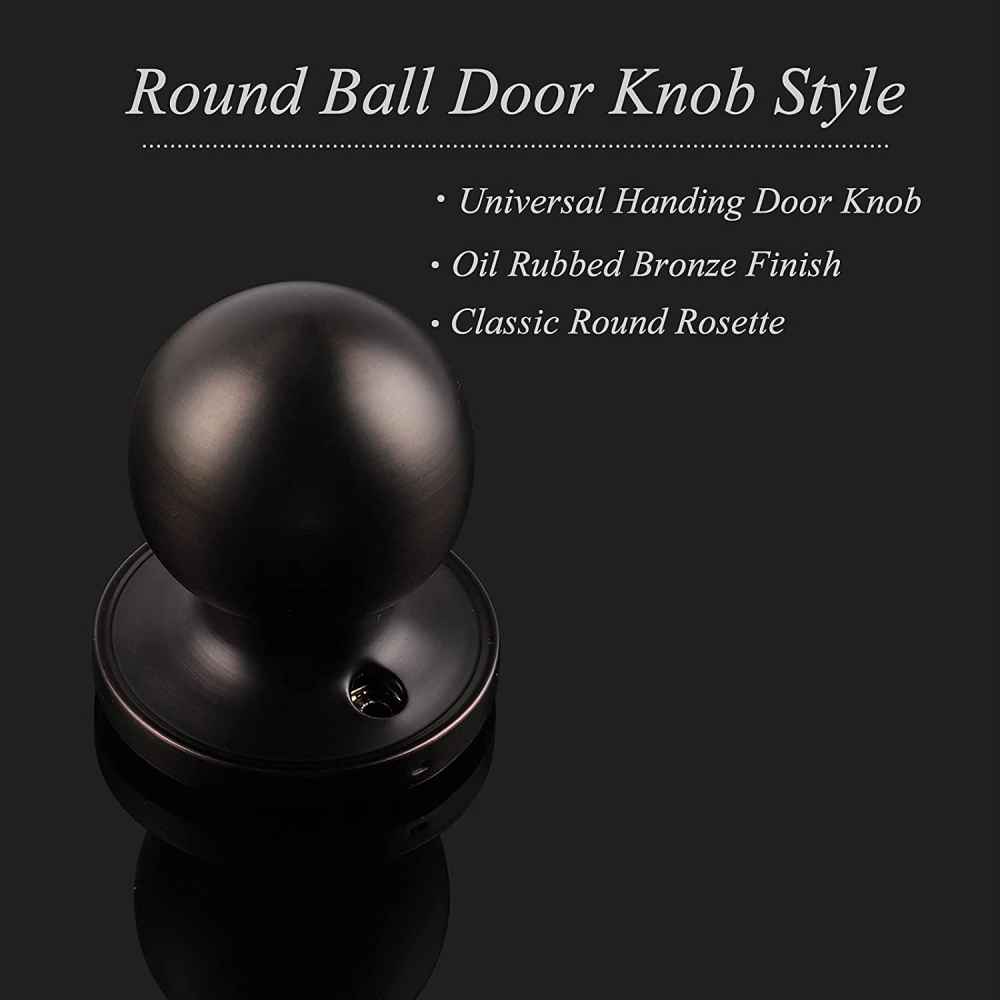 2-in. x 0.04-in. Stainless Steel Door Knob In Oil Rubbed Bronze