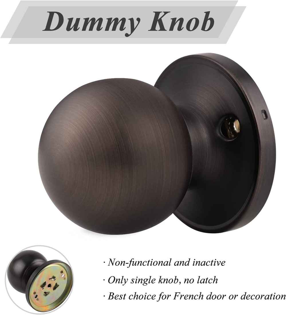 2-in. x 0.04-in. Stainless Steel Door Knob In Oil Rubbed Bronze