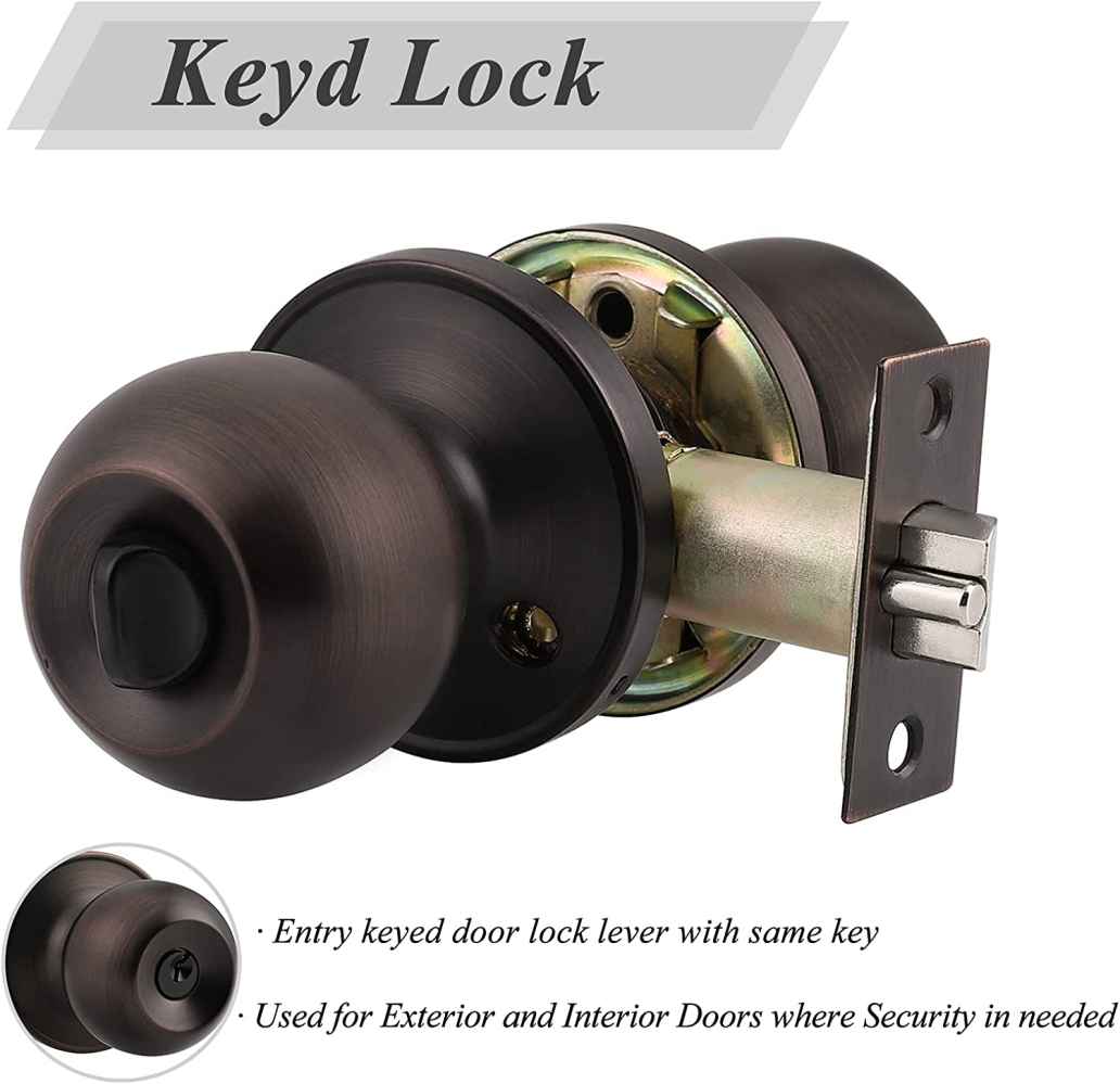 2.25-in. x 1.05-in. Stainless Steel Door Lock In Oil Rubbed Bronze