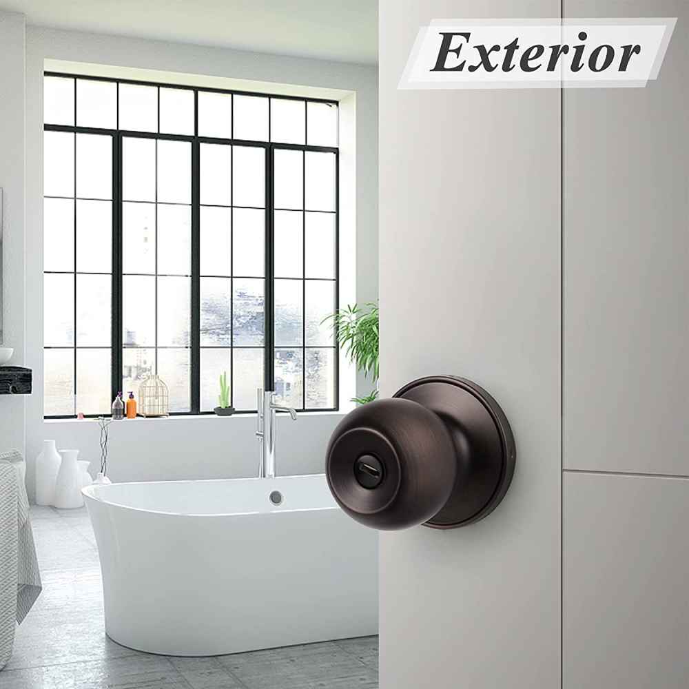 2.2-in. x 0.03-in. Stainless Steel Door Lock In Oil Rubbed Bronze
